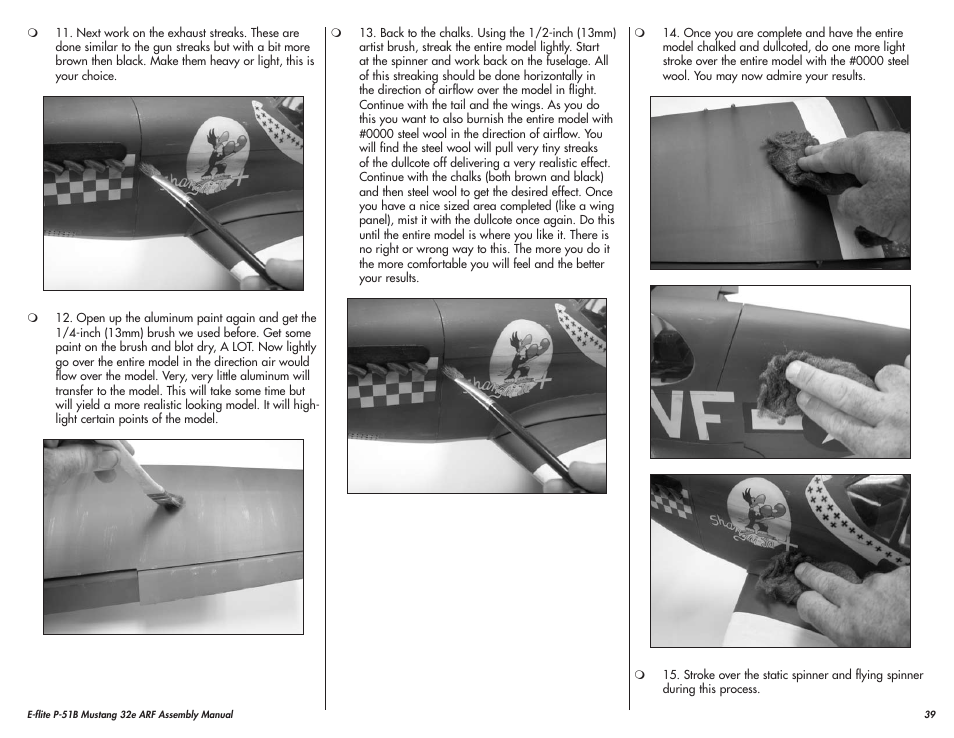 E-flite P-51B Mustang 32e ARF User Manual | Page 39 / 48