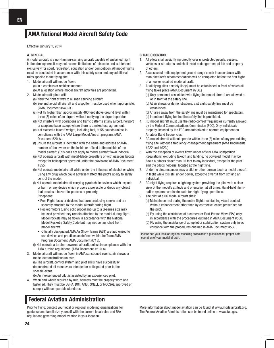 E-flite Apprentice S 15e RTF with SAFE User Manual | Page 24 / 28