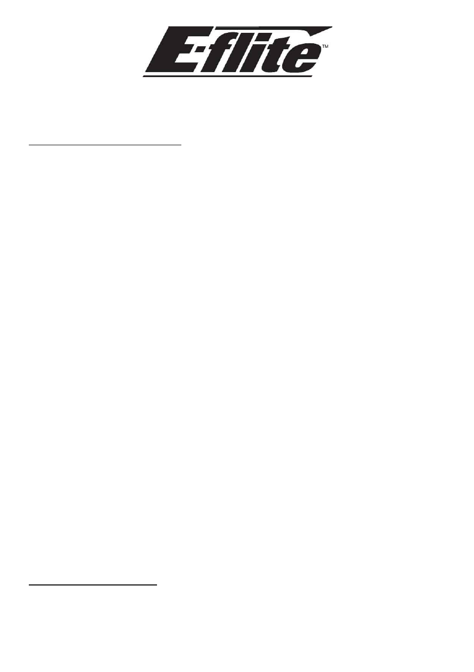 E-flite Park 450 Brushless Outrunner Motor, 890Kv User Manual | 4 pages