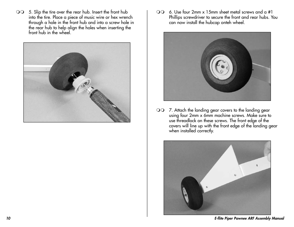 E-flite Piper Pawnee 15e ARF User Manual | Page 10 / 48