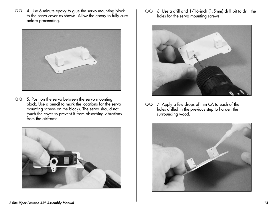 E-flite Piper Pawnee 15e ARF User Manual | Page 13 / 48