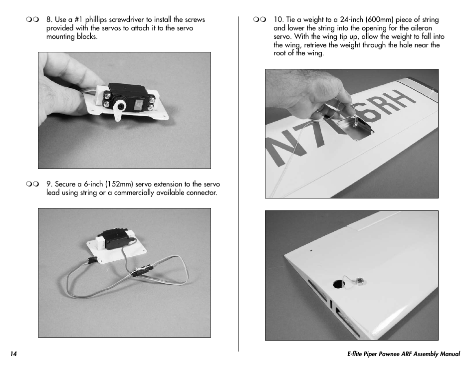 E-flite Piper Pawnee 15e ARF User Manual | Page 14 / 48