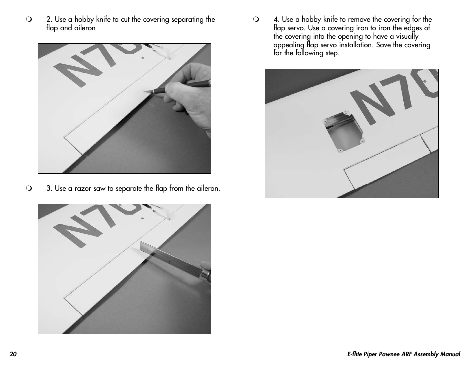 E-flite Piper Pawnee 15e ARF User Manual | Page 20 / 48