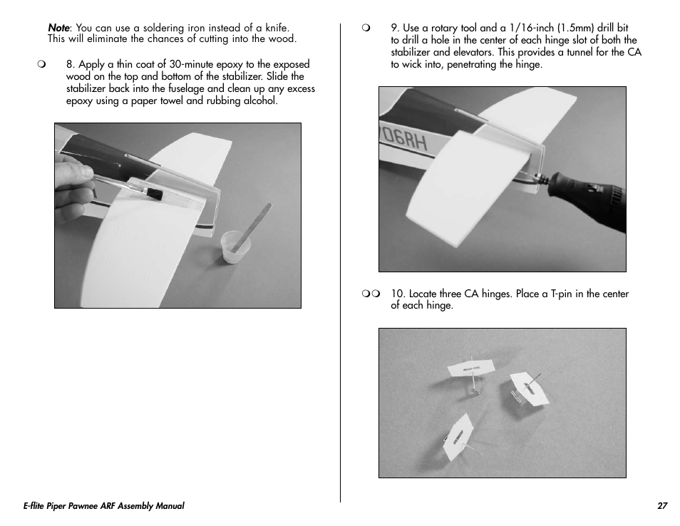 E-flite Piper Pawnee 15e ARF User Manual | Page 27 / 48