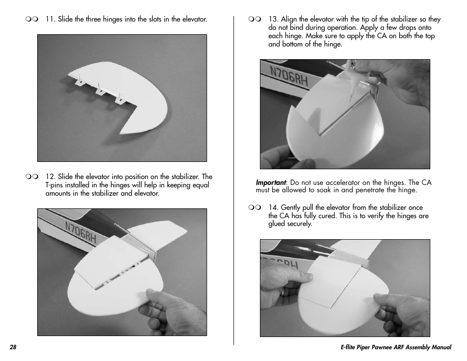 E-flite Piper Pawnee 15e ARF User Manual | Page 28 / 48