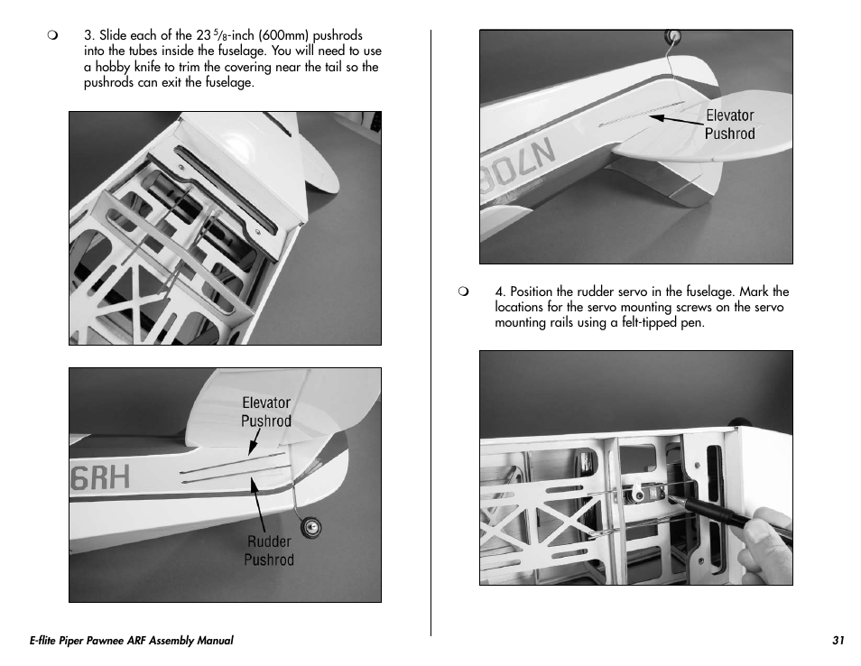 E-flite Piper Pawnee 15e ARF User Manual | Page 31 / 48