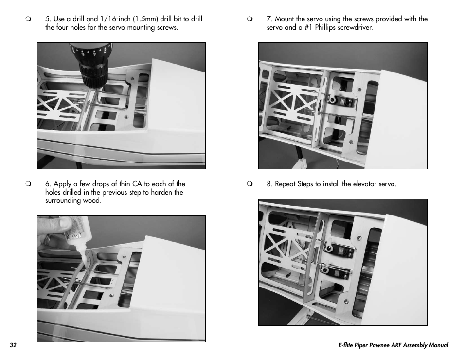 E-flite Piper Pawnee 15e ARF User Manual | Page 32 / 48
