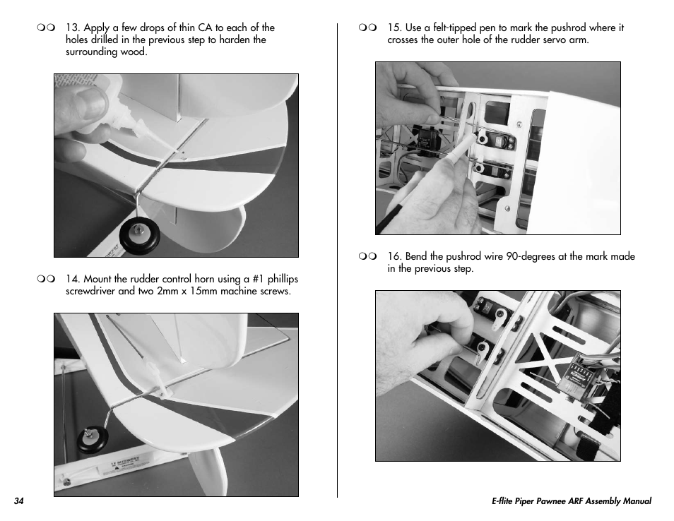 E-flite Piper Pawnee 15e ARF User Manual | Page 34 / 48