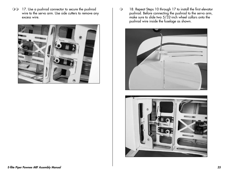 E-flite Piper Pawnee 15e ARF User Manual | Page 35 / 48