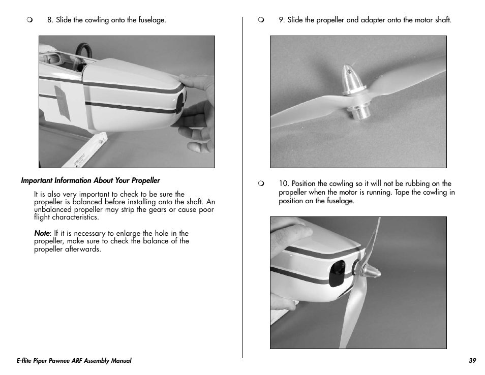 E-flite Piper Pawnee 15e ARF User Manual | Page 39 / 48