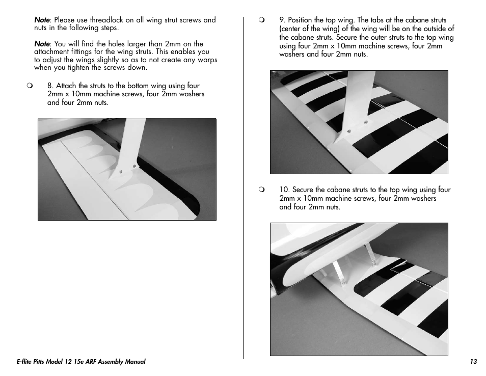 E-flite Pitts Model 12 15e ARF User Manual | Page 13 / 36