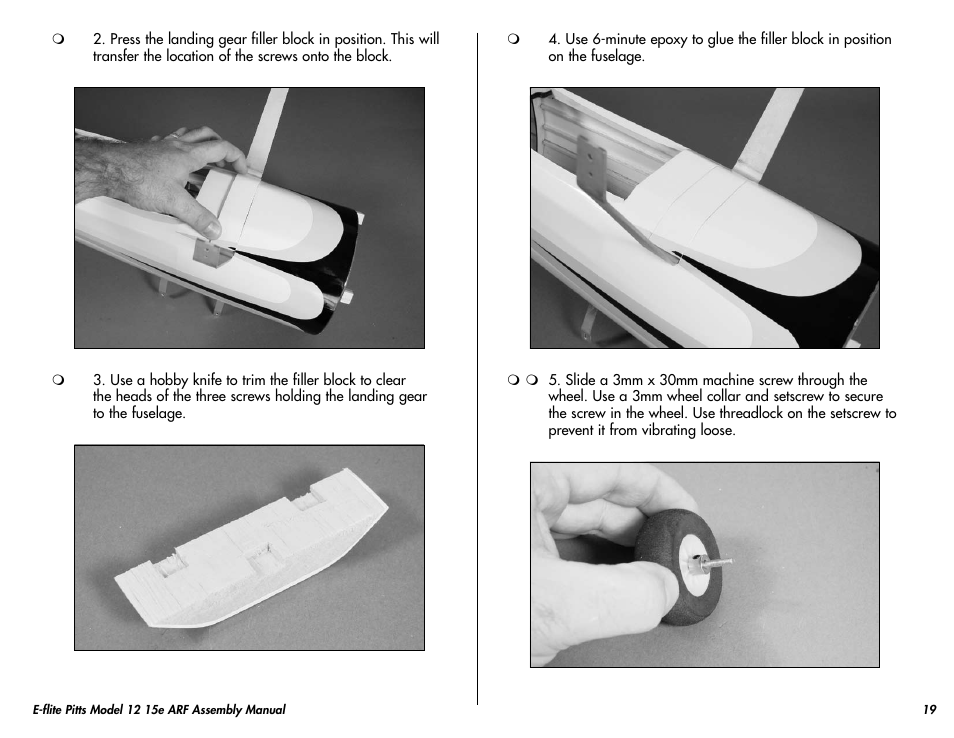 E-flite Pitts Model 12 15e ARF User Manual | Page 19 / 36