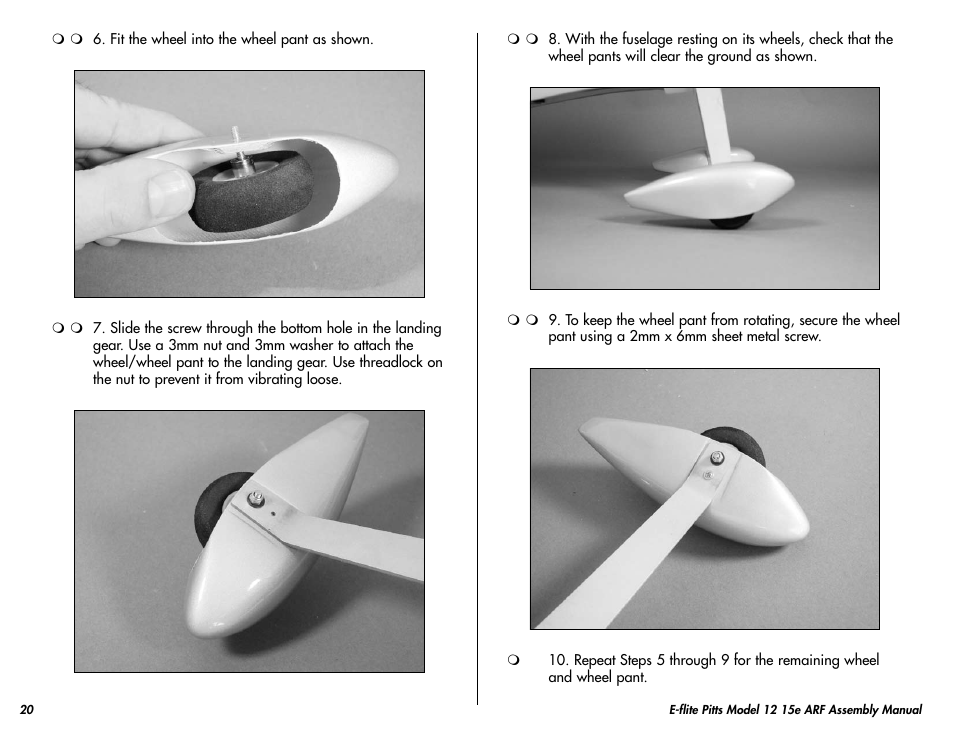 E-flite Pitts Model 12 15e ARF User Manual | Page 20 / 36