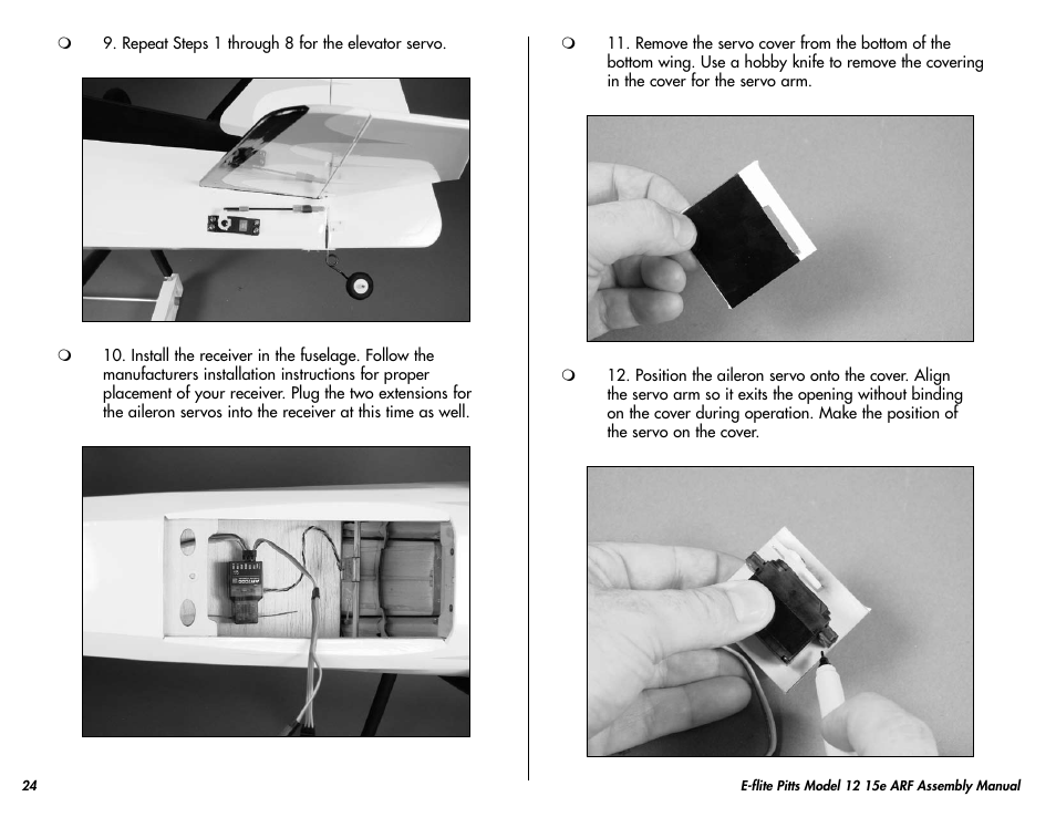 E-flite Pitts Model 12 15e ARF User Manual | Page 24 / 36