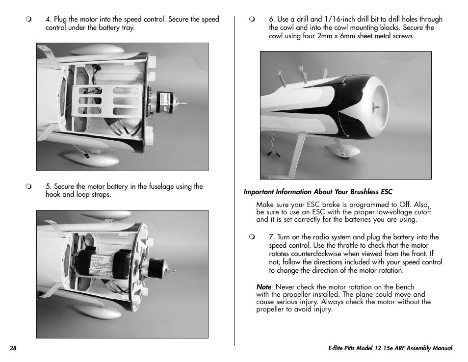 E-flite Pitts Model 12 15e ARF User Manual | Page 28 / 36