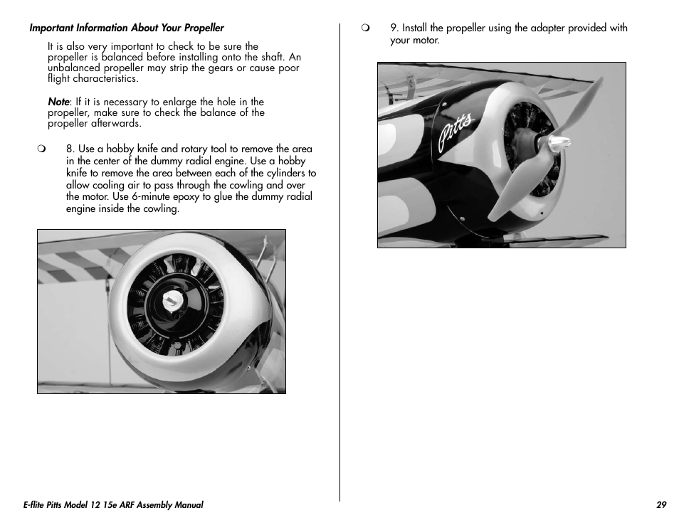 E-flite Pitts Model 12 15e ARF User Manual | Page 29 / 36