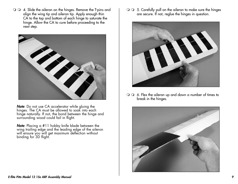 E-flite Pitts Model 12 15e ARF User Manual | Page 9 / 36