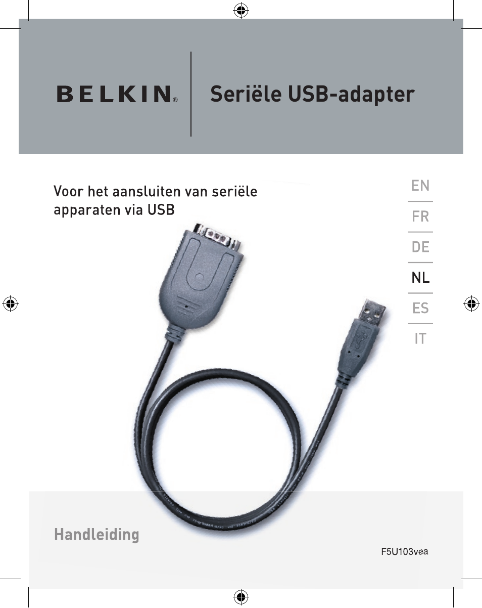 Seriële usb-adapter | Belkin F5U103VEA User Manual | Page 21 / 40