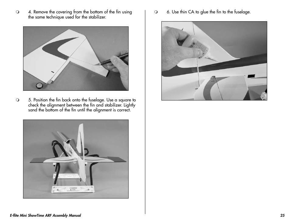 E-flite Mini ShowTime 4D ARF User Manual | Page 25 / 36