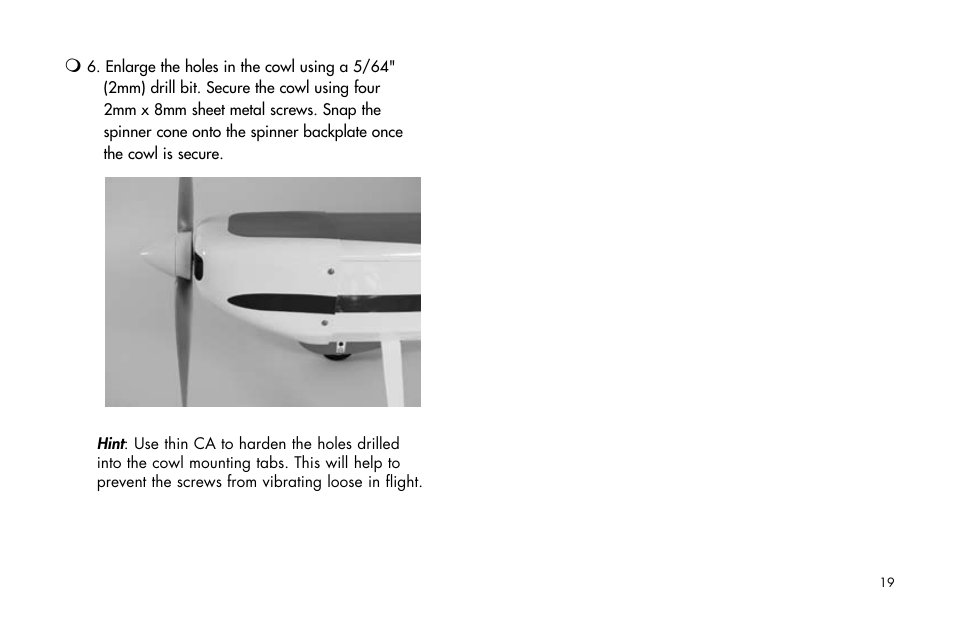 E-flite Mini Funtana X ARF User Manual | Page 19 / 52