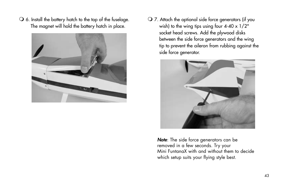 E-flite Mini Funtana X ARF User Manual | Page 43 / 52