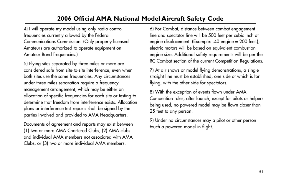 E-flite Mini Funtana X ARF User Manual | Page 51 / 52