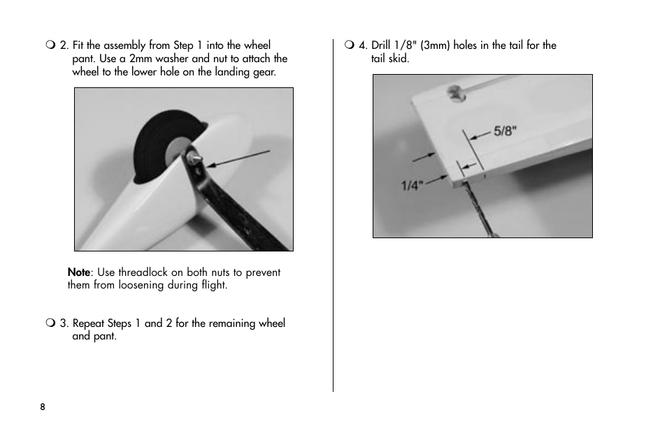 E-flite Mini Funtana 3D EP ARF User Manual | Page 8 / 44