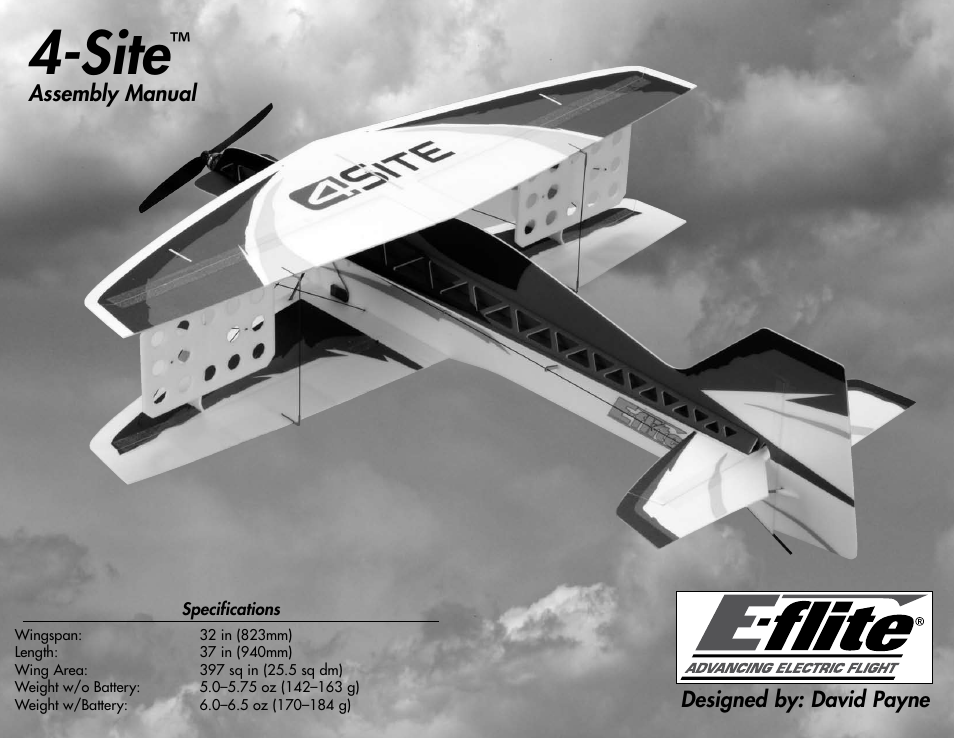 E-flite 4-Site F3P 250 ARF User Manual | 32 pages