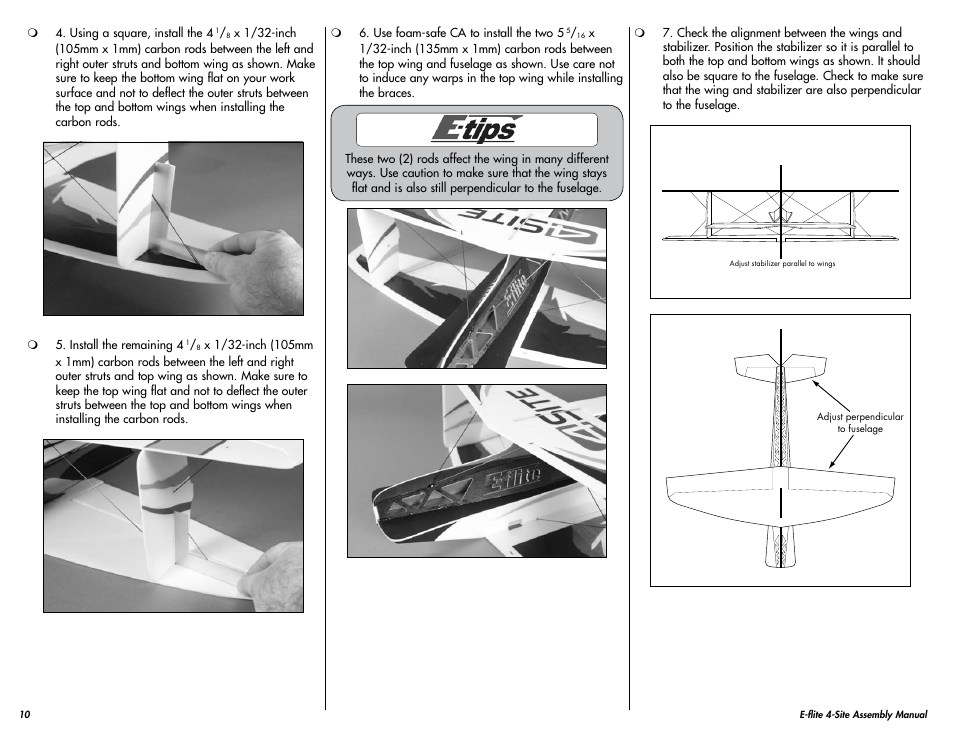 E-flite 4-Site F3P 250 ARF User Manual | Page 10 / 32