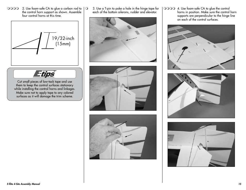 E-flite 4-Site F3P 250 ARF User Manual | Page 15 / 32