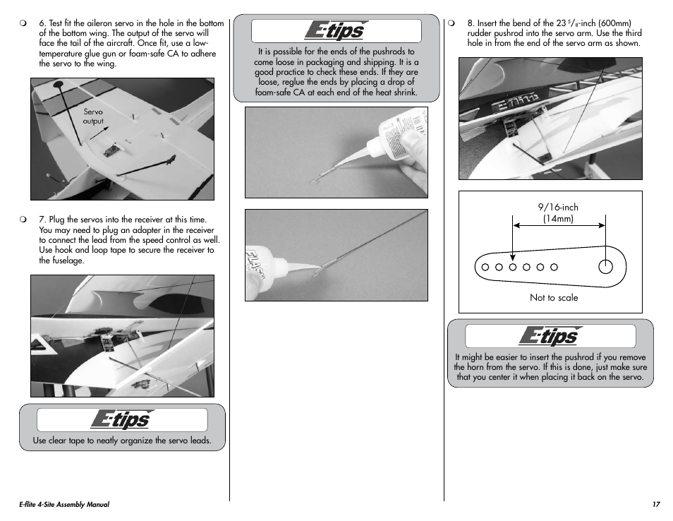 E-flite 4-Site F3P 250 ARF User Manual | Page 17 / 32