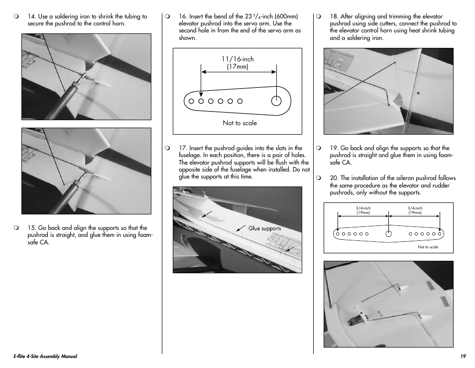 E-flite 4-Site F3P 250 ARF User Manual | Page 19 / 32