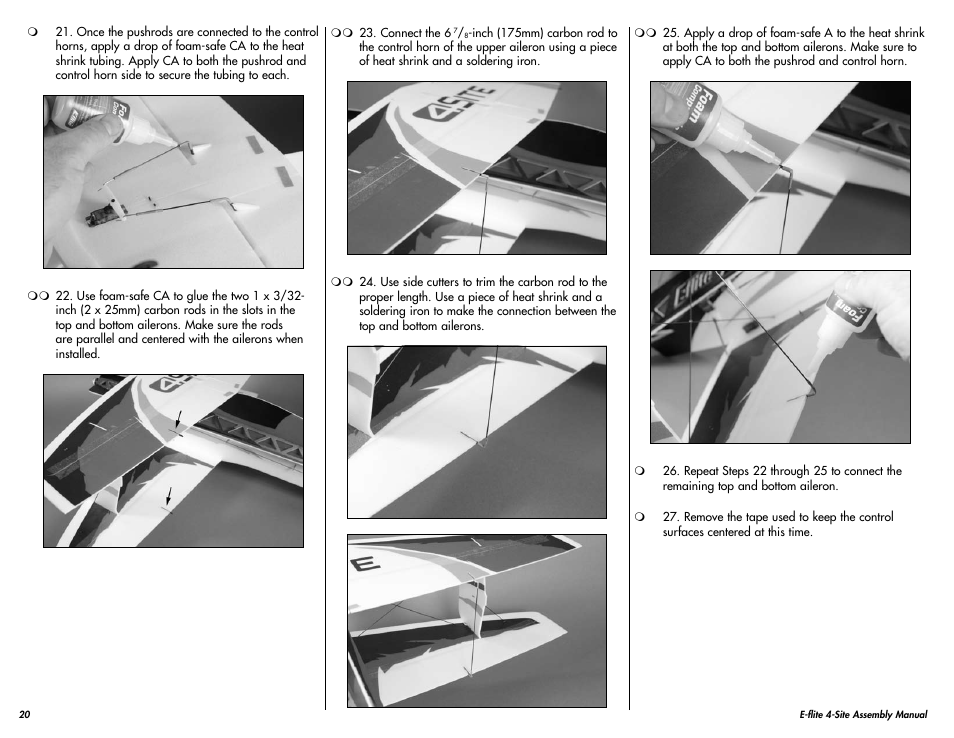 E-flite 4-Site F3P 250 ARF User Manual | Page 20 / 32