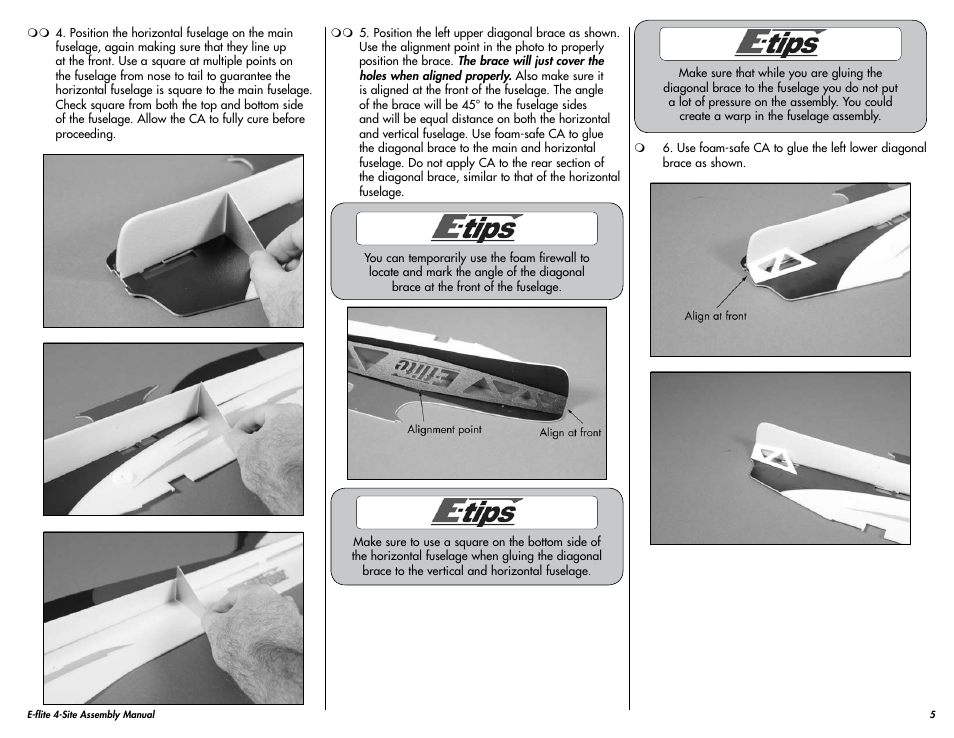 E-flite 4-Site F3P 250 ARF User Manual | Page 5 / 32