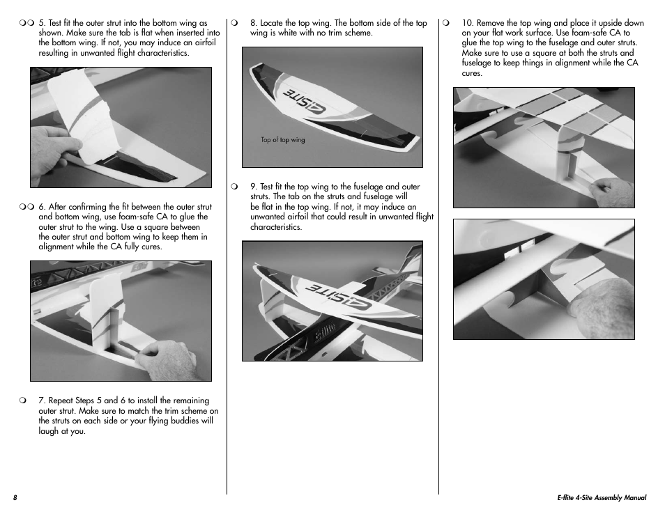 E-flite 4-Site F3P 250 ARF User Manual | Page 8 / 32