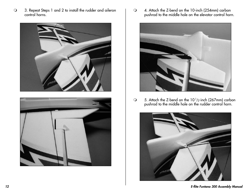 E-flite Funtana 300 ARF User Manual | Page 12 / 28