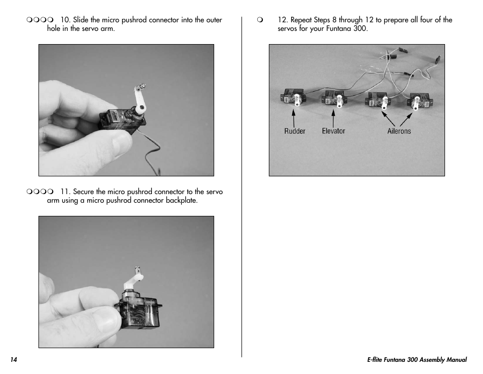 E-flite Funtana 300 ARF User Manual | Page 14 / 28