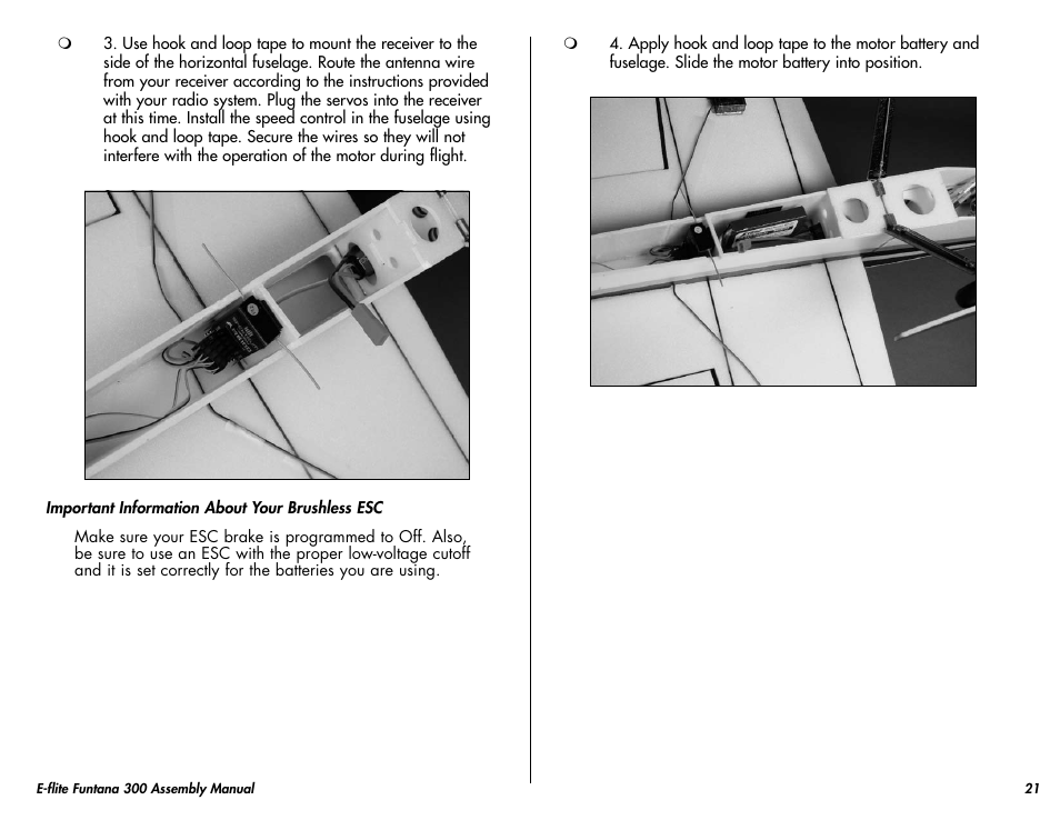 E-flite Funtana 300 ARF User Manual | Page 21 / 28