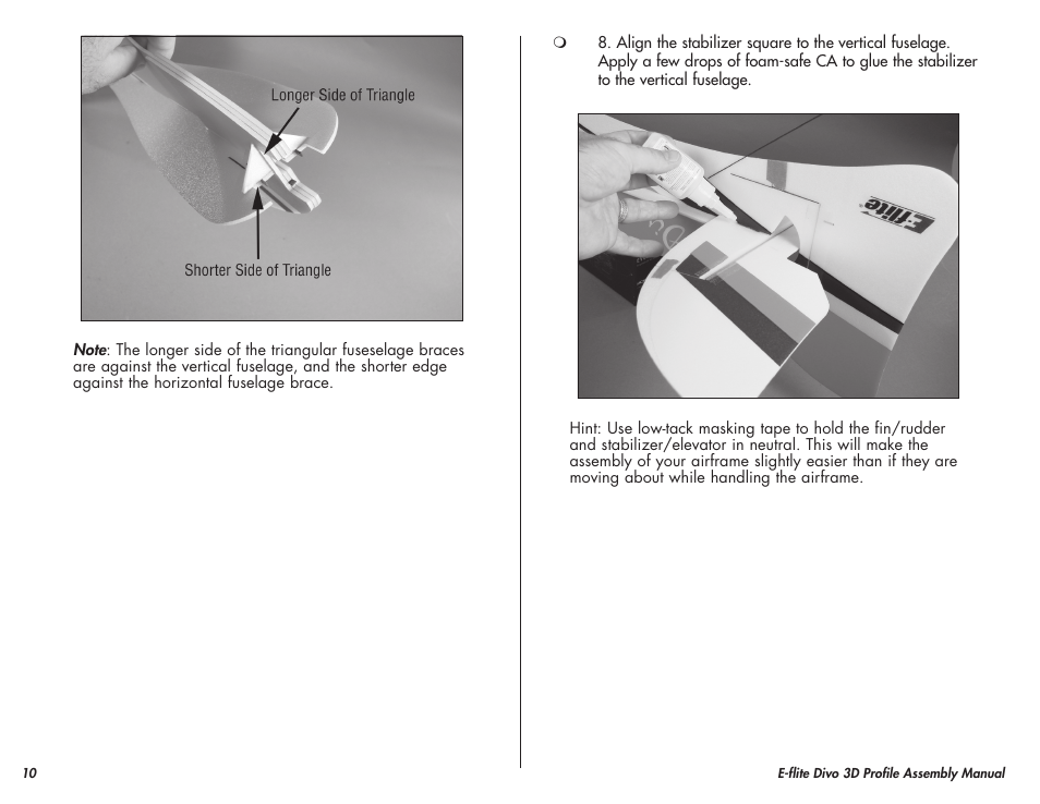 E-flite Divo 3D User Manual | Page 10 / 36