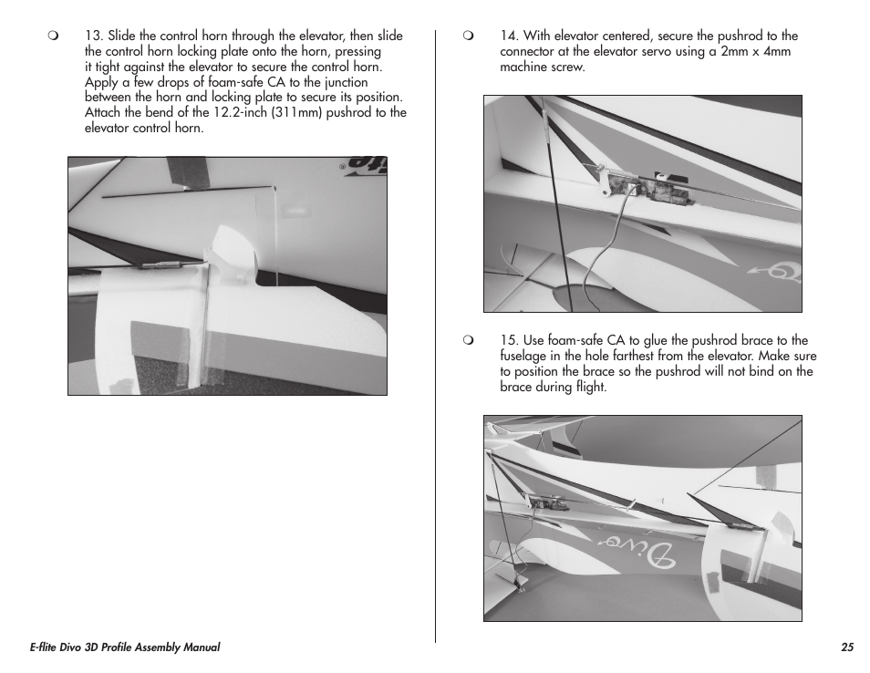 E-flite Divo 3D User Manual | Page 25 / 36