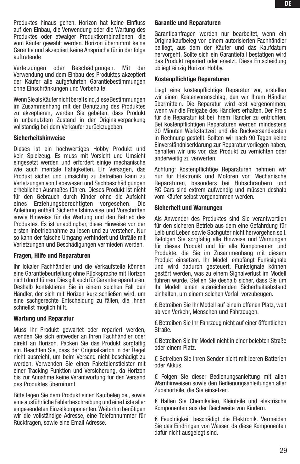 E-flite UMX Beast BNF User Manual | Page 29 / 60