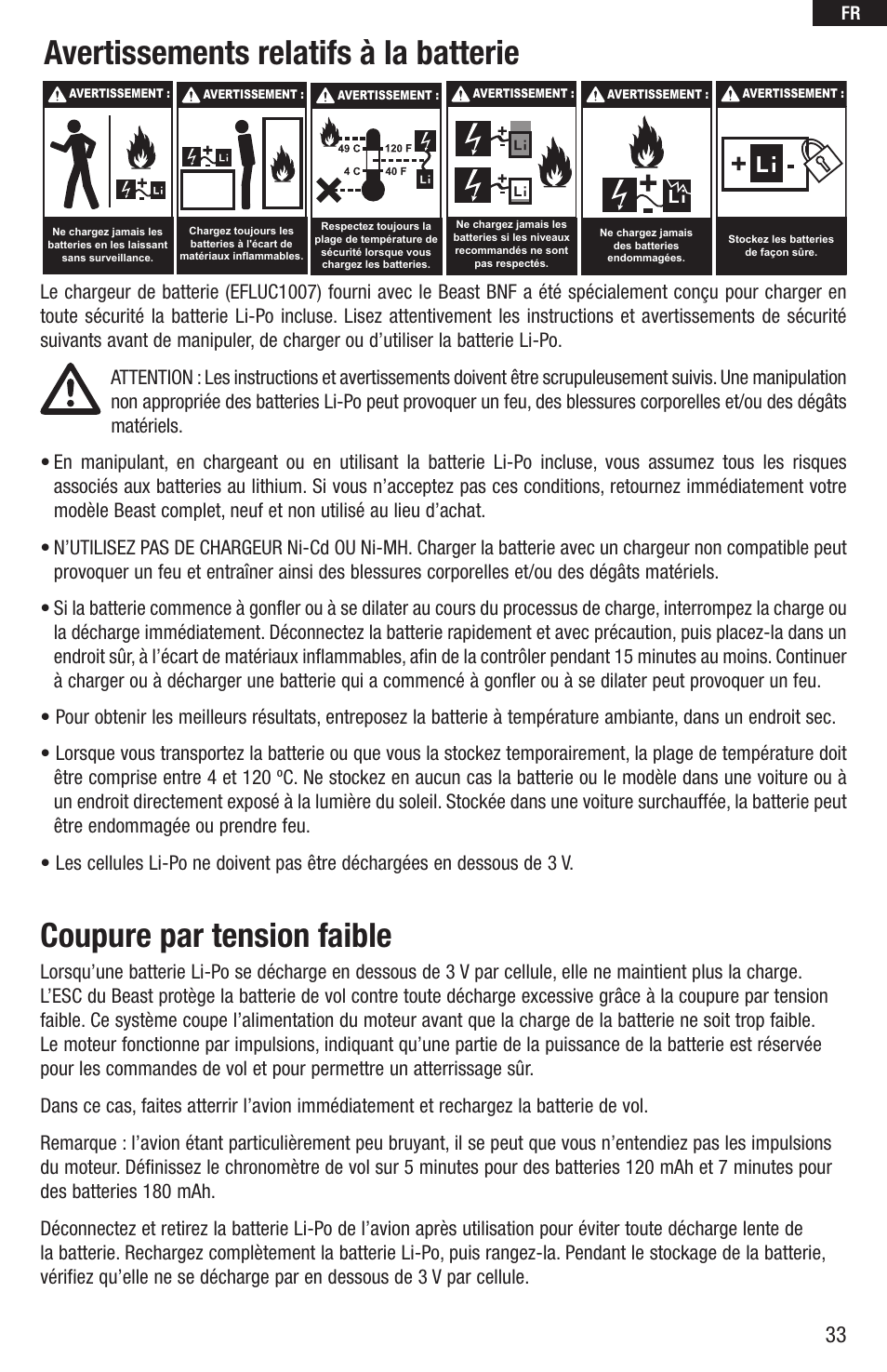 E-flite UMX Beast BNF User Manual | Page 33 / 60