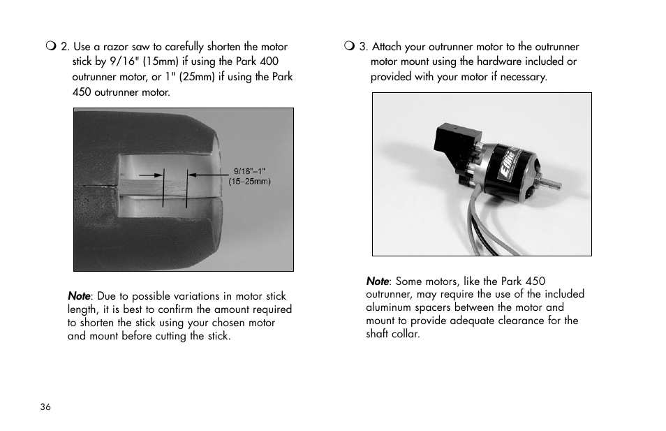 E-flite P-47D Thunderbolt 400 ARF User Manual | Page 36 / 48