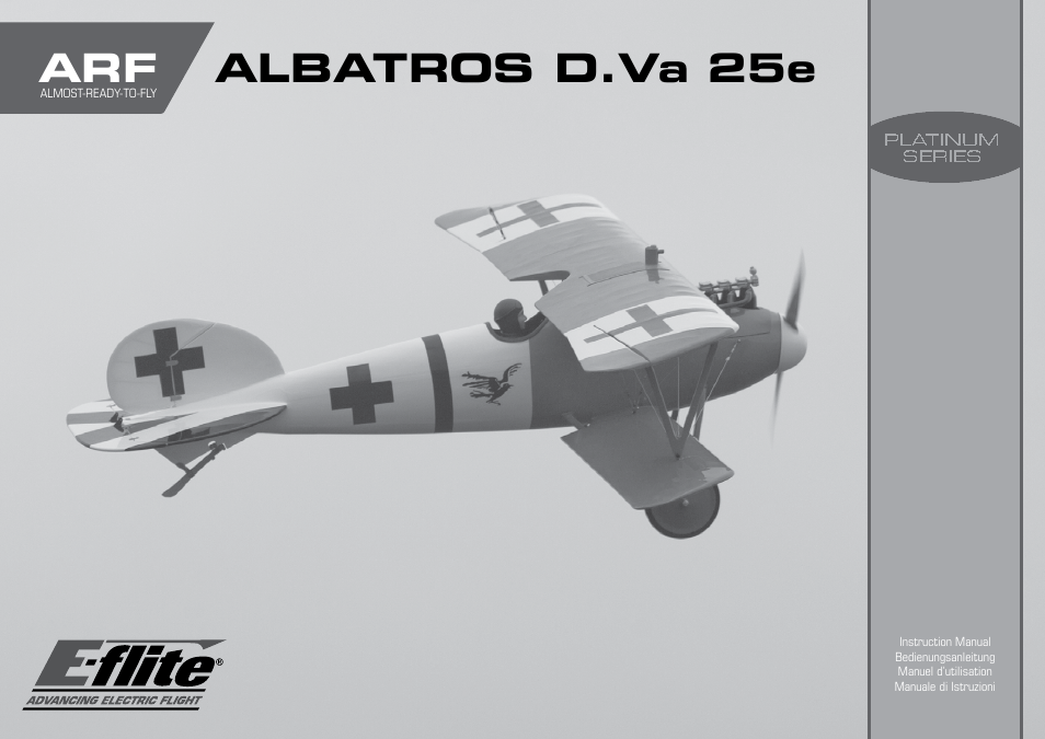 E-flite Albatros D.Va 25e ARF User Manual | 72 pages