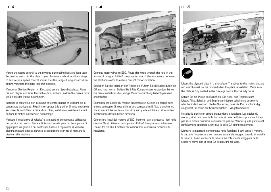 E-flite Albatros D.Va 25e ARF User Manual | Page 20 / 72