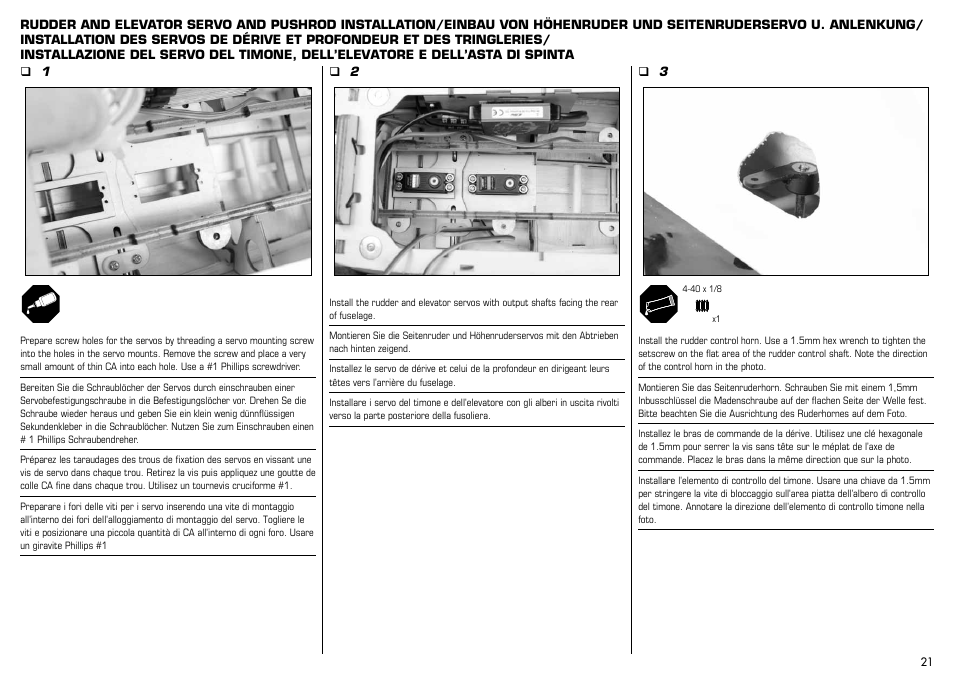 E-flite Albatros D.Va 25e ARF User Manual | Page 21 / 72