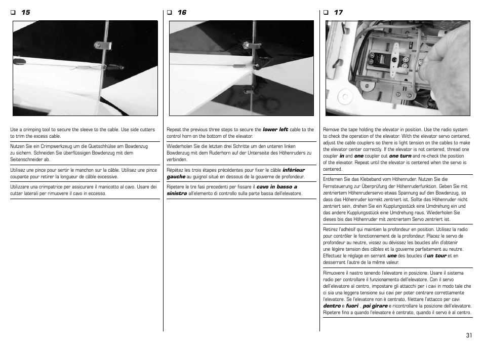 E-flite Albatros D.Va 25e ARF User Manual | Page 31 / 72