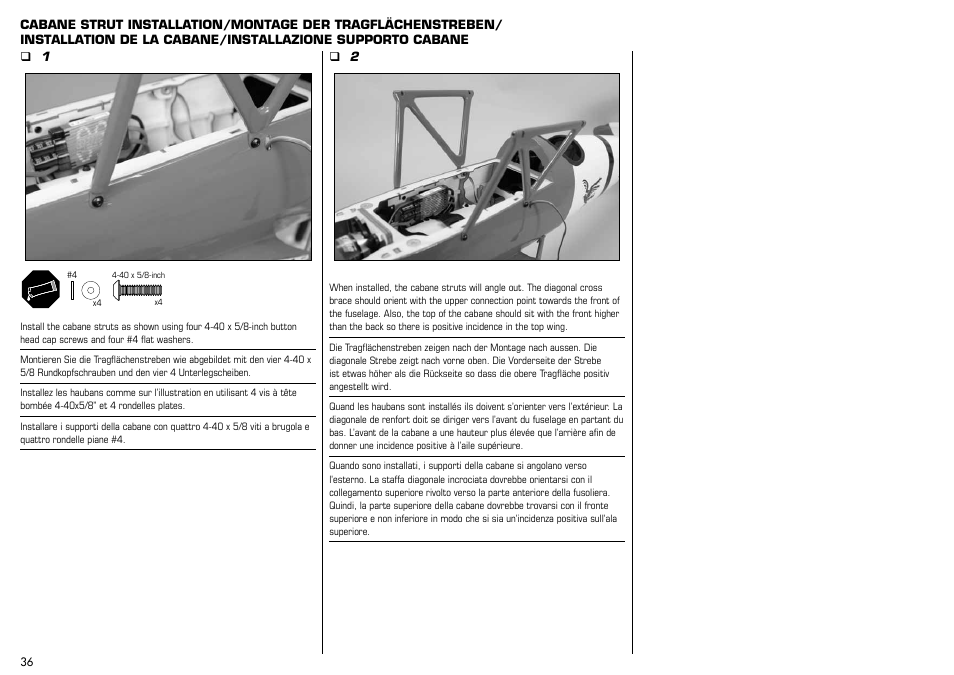 E-flite Albatros D.Va 25e ARF User Manual | Page 36 / 72
