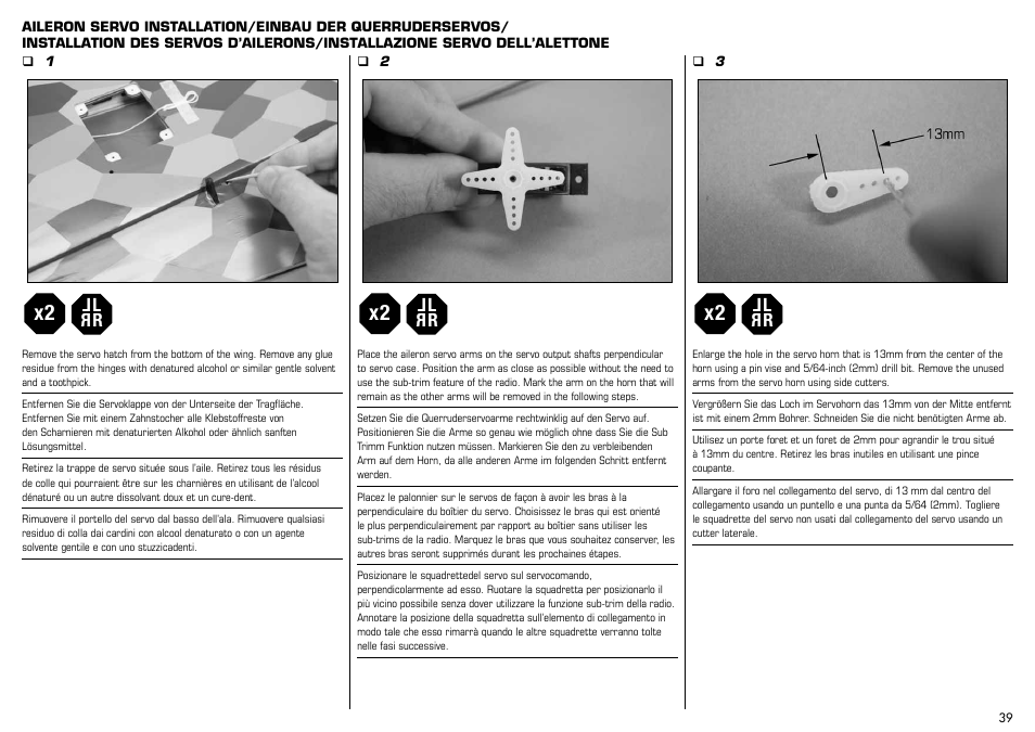 E-flite Albatros D.Va 25e ARF User Manual | Page 39 / 72
