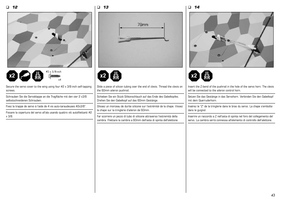 E-flite Albatros D.Va 25e ARF User Manual | Page 43 / 72